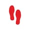 5S Supplies 5S Corner Markers, 3 1/2 in W., 9 1/2 in L., 0.003 in Thickness, 25 PK VSF-FOOTPRINTS-RED - alternate 1
